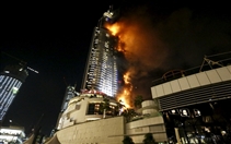 New Year Fire at Downtown Address Hotel  UAE