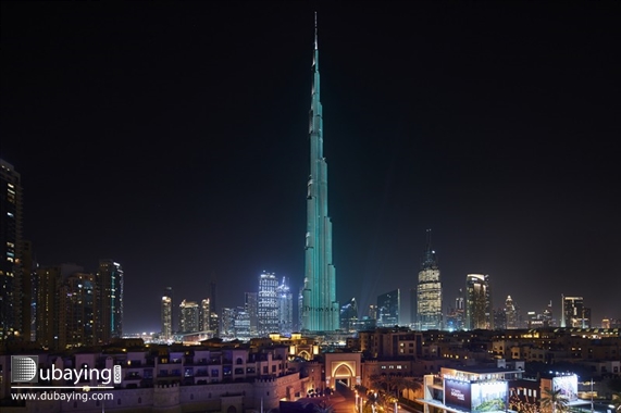 Festivals and Big Events Tiffany lights Burj Khalifa in Blue  UAE