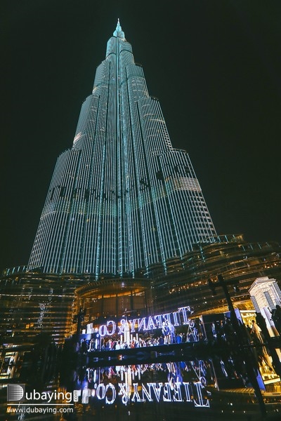 Festivals and Big Events Tiffany lights Burj Khalifa in Blue  UAE